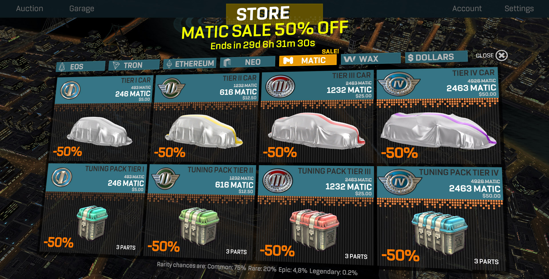 0xRacers Matic SALE